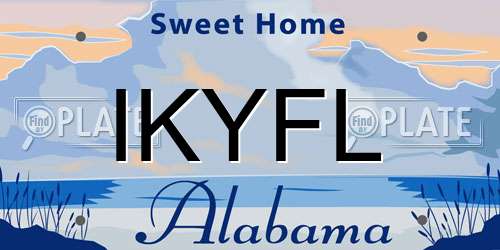 IKYFL Alabama License Plate
