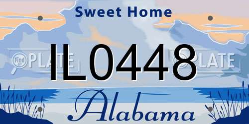 IL0448 Alabama License Plate