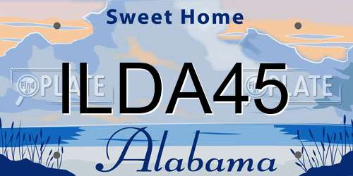 ILDA45 Alabama License Plate