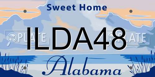 ILDA48 Alabama License Plate