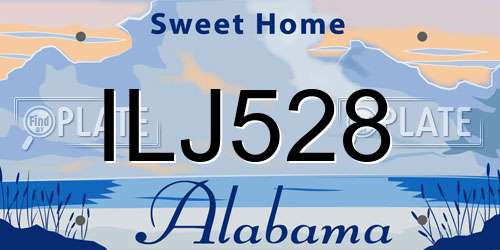 ILJ528 Alabama License Plate