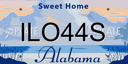 ILO44S Alabama License Plate