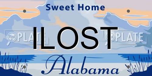 ILOST Alabama License Plate