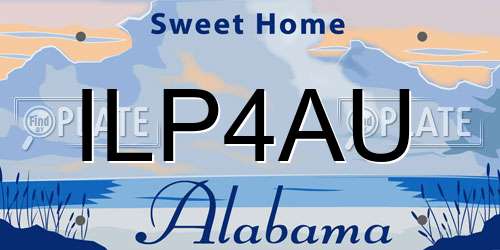 ILP4AU Alabama License Plate