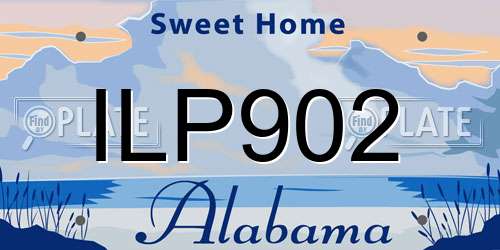 ILP902 Alabama License Plate