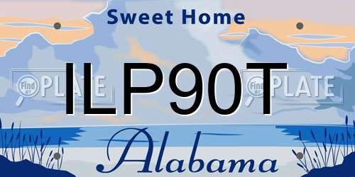 ILP90T Alabama License Plate