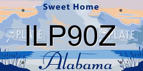 ILP90Z Alabama License Plate