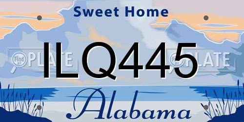 ILQ445 Alabama License Plate