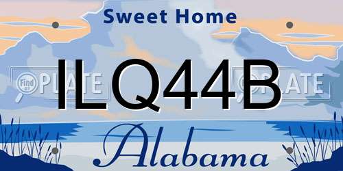 ILQ44B Alabama License Plate