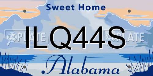 ILQ44S Alabama License Plate