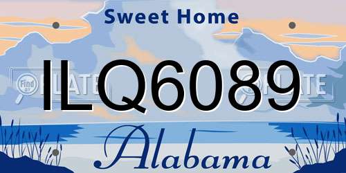 ILQ6089 Alabama License Plate