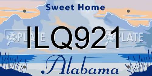 ILQ921 Alabama License Plate