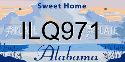 ILQ971 Alabama License Plate