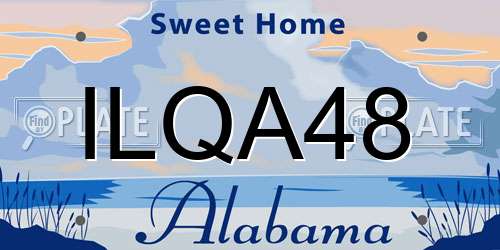 ILQA48 Alabama License Plate