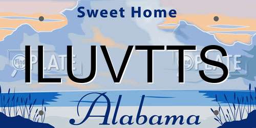 ILUVTTS Alabama License Plate