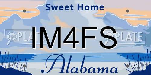 IM4FS Alabama License Plate