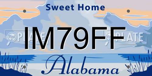 IM79FF Alabama License Plate