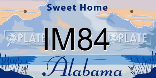 IM84 Alabama License Plate