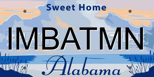 IMBATMN Alabama License Plate