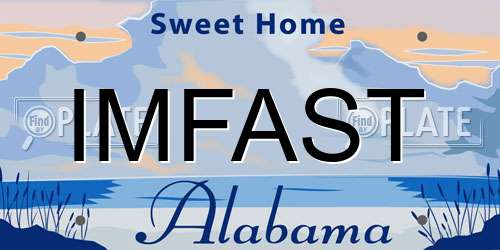 IMFAST Alabama License Plate