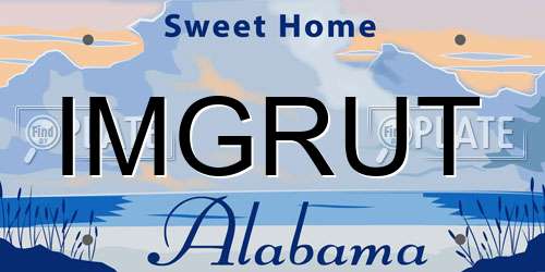 IMGRUT Alabama License Plate