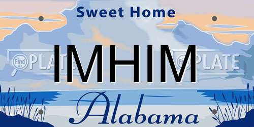 IMHIM Alabama License Plate