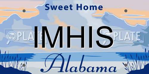 IMHIS Alabama License Plate