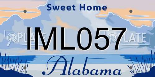IML057 Alabama License Plate