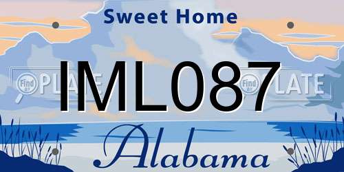 IML087 Alabama License Plate