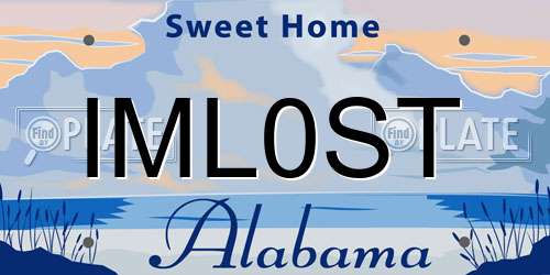 IML0ST Alabama License Plate