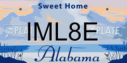 IML8E Alabama License Plate
