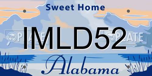 IMLD52 Alabama License Plate