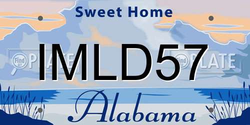 IMLD57 Alabama License Plate