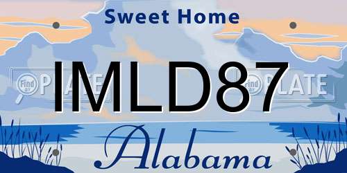 IMLD87 Alabama License Plate