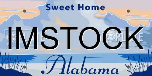 IMSTOCK Alabama License Plate