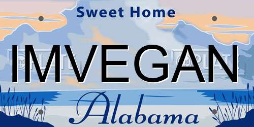 IMVEGAN Alabama License Plate