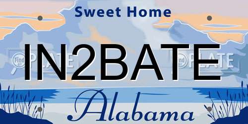 IN2BATE Alabama License Plate