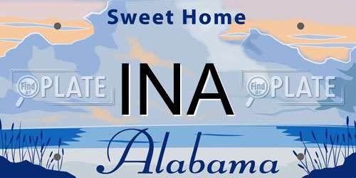 INA Alabama License Plate