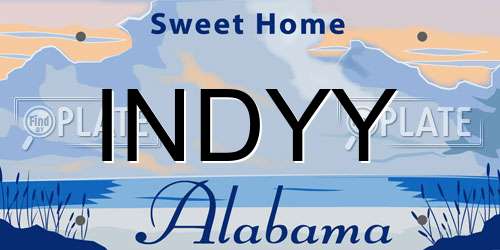 INDYY Alabama License Plate