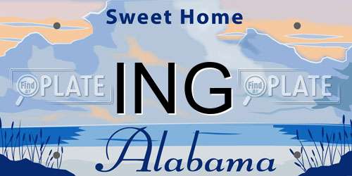 ING Alabama License Plate