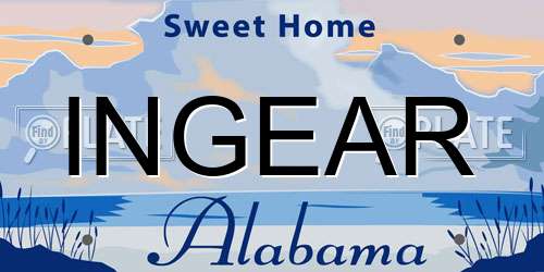 INGEAR Alabama License Plate