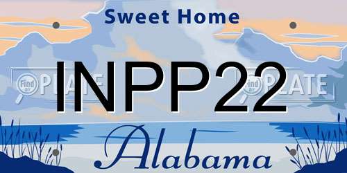 INPP22 Alabama License Plate
