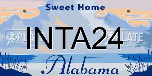 INTA24 Alabama License Plate
