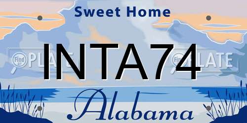 INTA74 Alabama License Plate