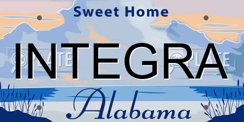 INTEGRA Alabama License Plate