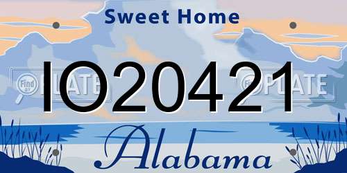IO20421 Alabama License Plate