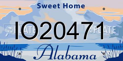 IO20471 Alabama License Plate