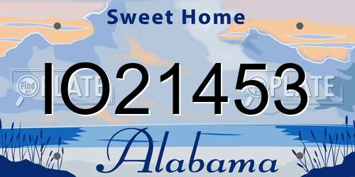 IO21453 Alabama License Plate