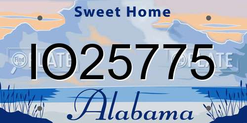 IO25775 Alabama License Plate
