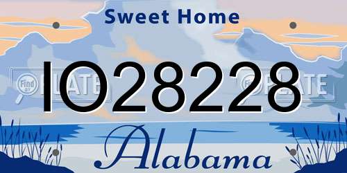 IO28228 Alabama License Plate